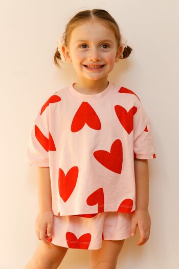 Pyjama Enfant coton BIO - Mi Amor Rose 3