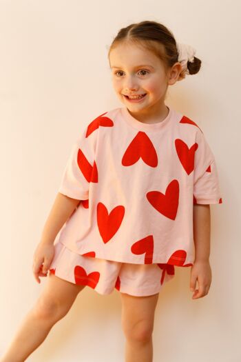 Pyjama Enfant coton BIO - Mi Amor Rose 4