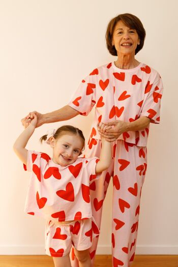 Pyjama Enfant coton BIO - Mi Amor Rose 5