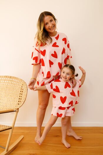 Pyjama Enfant coton BIO - Mi Amor Rose 7