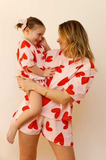 Pyjama Enfant coton BIO - Mi Amor Rose 8