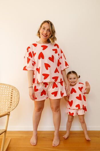 Pyjama Enfant coton BIO - Mi Amor Rose 9