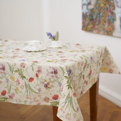 Rectangular Tablecloth, Cotton-Linen mix, printed | Blossom