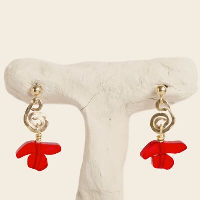 Boucles d'oreilles Elisa - Rouge