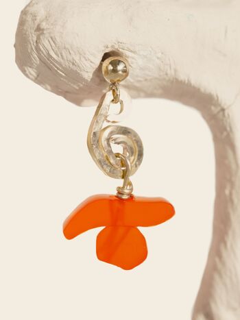 Boucles d'oreilles Elisa - orange 3