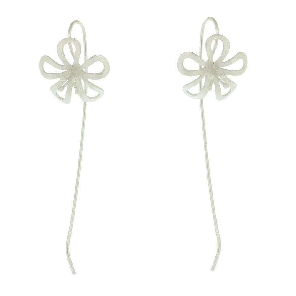 Sterling Silver Daisy Flower Earrings with Presentation Box