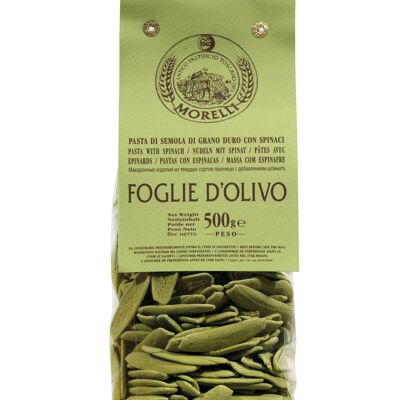 Pasta Artesanal Italiana Espinacas Hojas de Olivo g.500