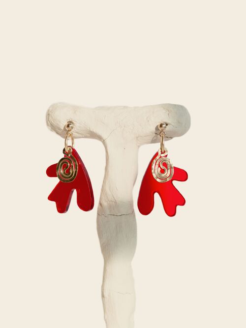 Boucles d'oreilles Iris - Rouge