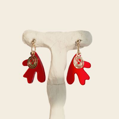 Iris earrings - Red