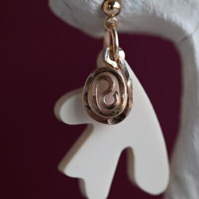 Boucles d'oreilles Iris - Beige