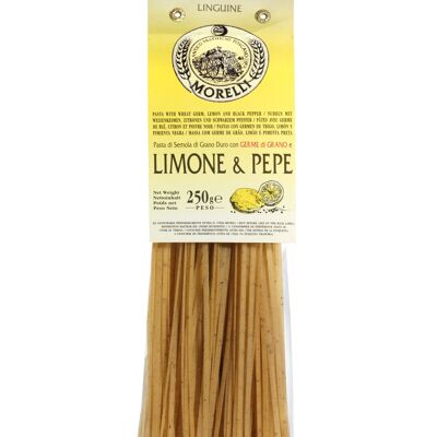 Pasta Artigianale Linguine al limone e pepe con germe  g.250