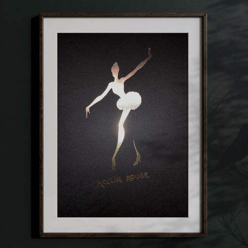 Affiche Moulin Rouge Paris® Officielle Danseuse silhouette C
