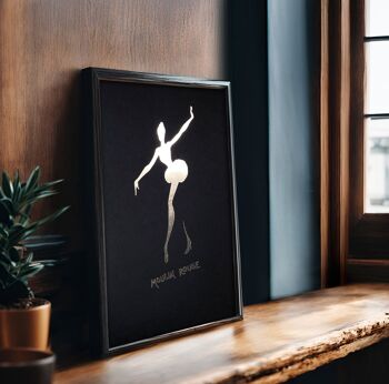 Affiche Moulin Rouge Paris® Officielle Danseuse silhouette C 2