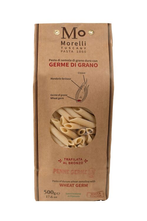 Pasta Artigianale Penne c/germe di grano toscana g.500