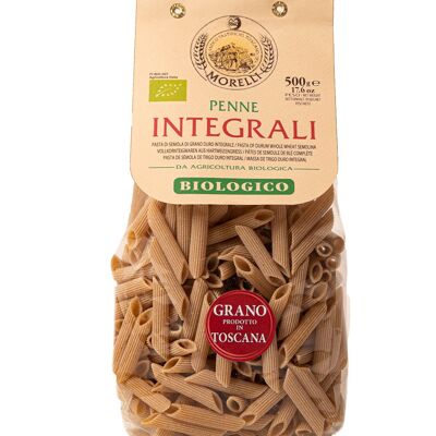Pasta Artigianale Penne integrali 100% grano toscano g.500