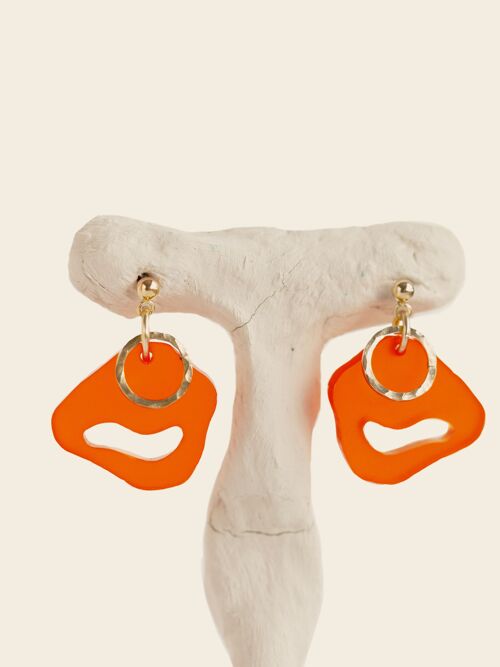 Boucles d'oreilles Albane - orange