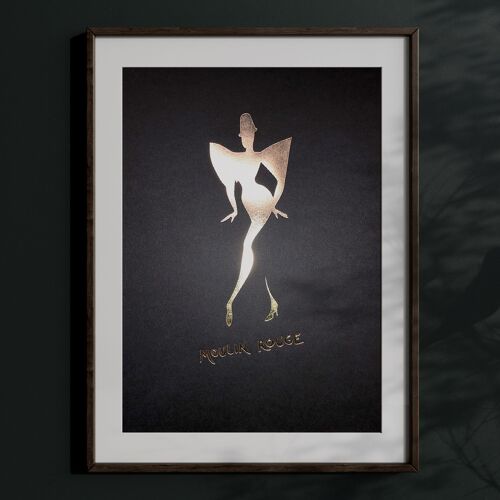 Affiche Moulin Rouge Paris® Officielle Danseuse silhouette A