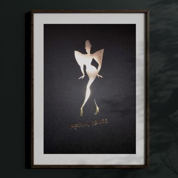 Affiche Moulin Rouge Paris® Officielle Danseuse silhouette A 1