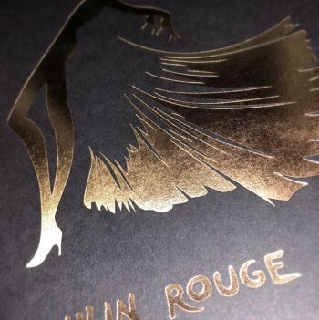 Affiche Moulin Rouge Paris® Officielle Danseuse silhouette B Letterpress 6