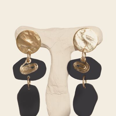 Boucles d'oreilles Romy - Noir