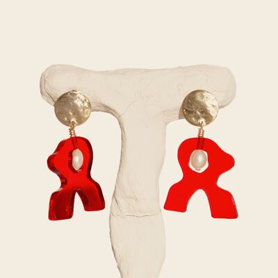 Maeva earrings - Red