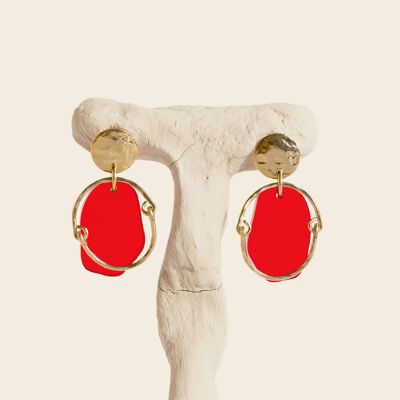 Boucles d'oreilles Roxane - Rouge