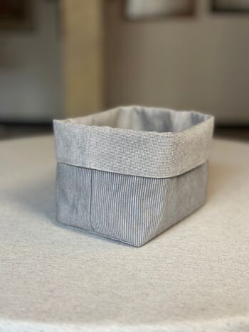 Panier en tissu, h=20cm, coton recyclé, imprimé | Nord 2 1