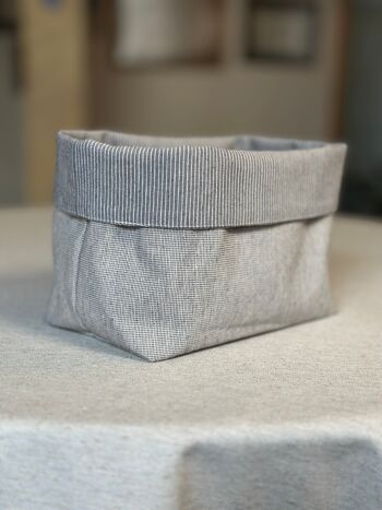 Panier en tissu, h=20cm, coton recyclé, imprimé | Nord 2 2