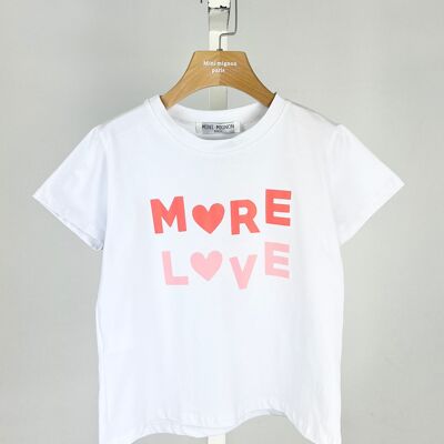 Camiseta de algodón con mensaje para niña