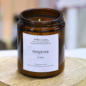 Bougie parfumée Verveine en pot d'apothicaire 3