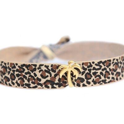 Bracelet de cheville palmier léopard