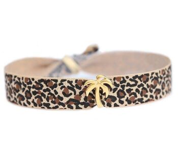 Bracelet de cheville palmier léopard
