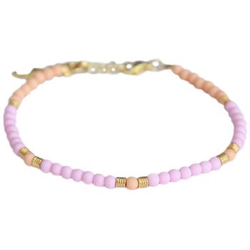 Bracelet de cheville Jondal rose pêche 1