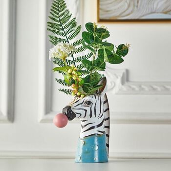 Ornements - Vase à fleurs animaux mignons - Zèbre - Décoration d'intérieur - Vase à fleurs mignon 11