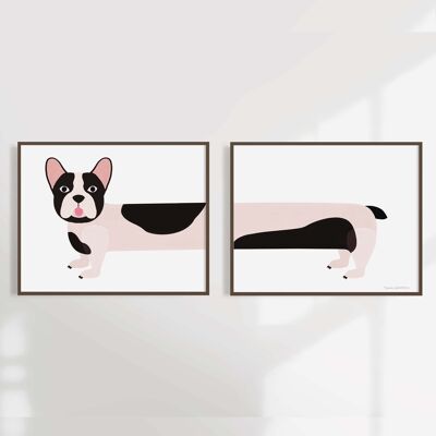 Poster "FRENCH BULLDOG" - DIPTYCH A4