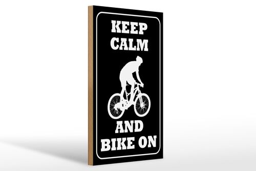 Holzschild Spruch 20x30cm Keep Calm and Bike on