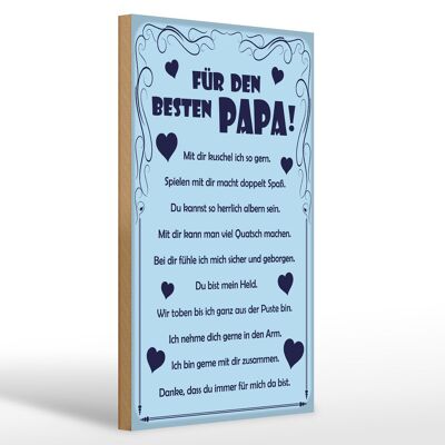 Holzschild Spruch 20x30cm Für den besten Papa