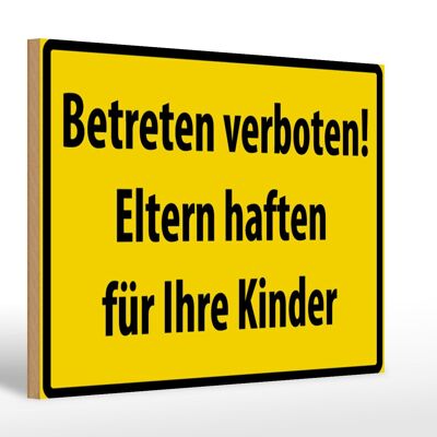 Holzschild Warnschild 30x20cm Betreten Verboten