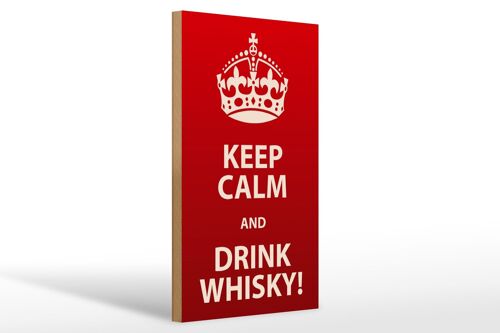 Holzschild 20x30cm Keep Calm & Drink Whisky