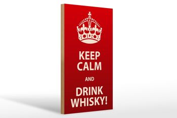 Panneau en bois 20x30cm Keep Calm & Drink Whisky 1