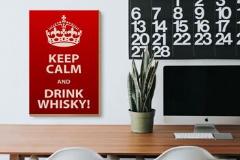 Panneau en bois 20x30cm Keep Calm & Drink Whisky 3