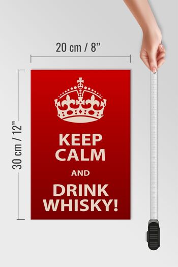 Panneau en bois 20x30cm Keep Calm & Drink Whisky 4