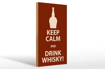 Panneau en bois 20x30cm Keep Calm and Drink Whisky 1