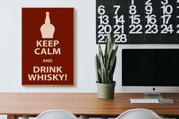 Panneau en bois 20x30cm Keep Calm and Drink Whisky 3