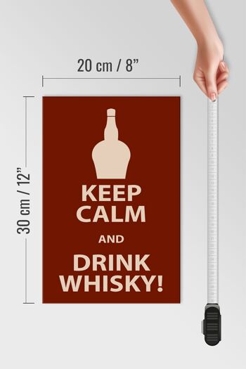 Panneau en bois 20x30cm Keep Calm and Drink Whisky 4