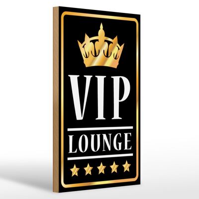 Wooden sign notice 20x30cm VIP Lounge Bar (b/w/g)