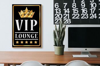 Panneau d'affichage en bois 20x30cm VIP Lounge Bar (n/b/g) 3