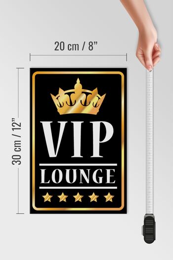 Panneau d'affichage en bois 20x30cm VIP Lounge Bar (n/b/g) 4