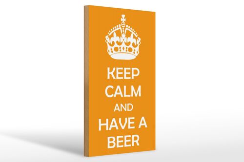 Holzschild Spruch 20x30cm Keep Calm and have a beer