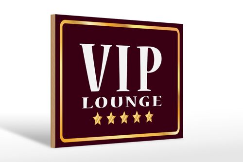 Holzschild VIP Lounge 30x20cm 5 Sterne Geschenk